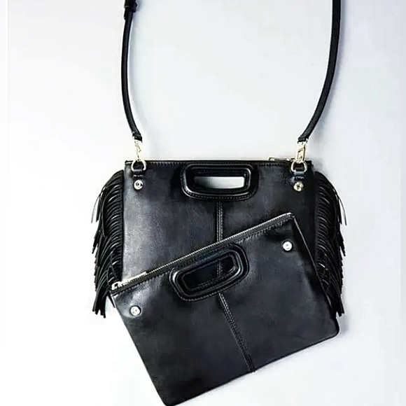 MAJE - M Duo Black Leather Crossbody / Clutch - Picture 11 of 15